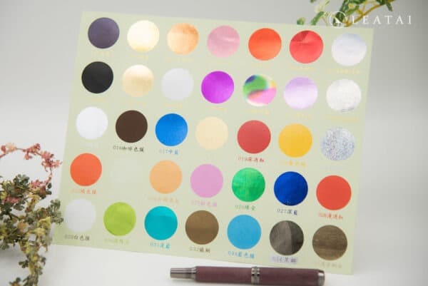 Multiple color options for gold foil stamping