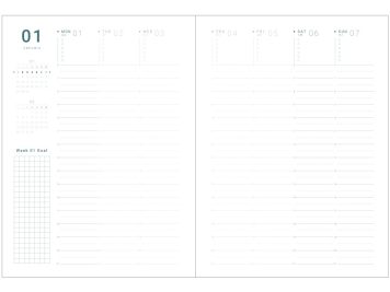 B5 weekly planner